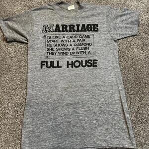 Vintage Funny 80s‎ Marriage Single stitch tshirt
